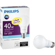 Philips 40W Equivalent Daylight A19 Medium LED Light Bulb (4-Pack)