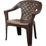 Adams Big Easy Earth Brown Woven Resin Stackable Chair