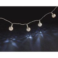 Danson Decor Pure White 10-Bulb LED Ball Battery Operated Light Set