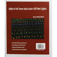 J Hofert 200-Bulb M5 Dual Color LED 5 Ft. x 8 Ft. Net Light Set