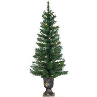 Sterling 4 Ft. Potted Idaho Pine 50-Bulb Clear Incandescent Prelit Artificial Christmas Tree