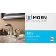 Moen Tiffin 2-Handle Lever Centerset Bathroom Faucet  Spot Resist Brushed Nickel