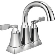 Delta Sawyer Chrome 2-Handle Lever 4 In. Centerset Bathroom Faucet with Pop-Up