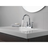 Delta Porter Chrome 2-Handle Lever 4 In. Centerset Bathroom Faucet with Pop-Up