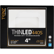 Liteline Trenz ThinLED 4 In. New Construction/Remodel IC White 610 Lm. 4000K Square Recessed Light Kit