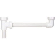 Keeney Insta-Plumb 1-1/2 In. White Plastic End Outlet Waste