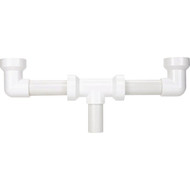 Keeney Insta-Plumb 1-1/2 In. x 16 In. White Plastic Center Outlet Waste