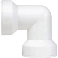 Keeney Insta-Plumb 1-1/2 In. White Plastic 90 Deg. Coupling Elbow