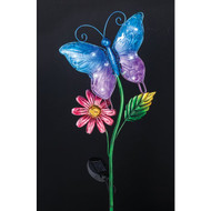 Outdoor Expressions Steel & Glass 20.5 In. H. Solar Stake Light