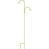 American GardenWorks UrbanGarden 90 In. Leafy Romaine Offset Double Hanger Shepherd Hook