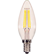 Satco 40W Equivalent Warm White C11 Candelabra LED Decorative Light Bulb