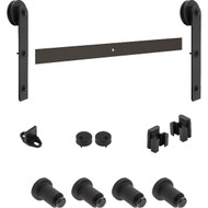 National Black Interior Sliding Barn Door Track Hardware Kit