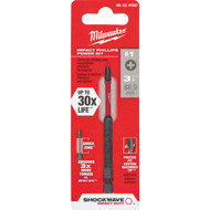 Milwaukee SHOCKWAVE #1 Square Recess 3-1/2 In. Power Impact Screwdriver Bit