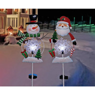 Alpine 36 In. LED Snowman/Santa Solar Stake Light