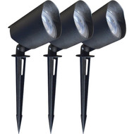 Stonepoint LED Lighting Black Metal 600-Lumen Landscape Stake Light Kit