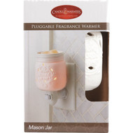 Candle Warmers Mason Jar White Ceramic Pluggable Fragrance Warmer