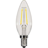 Satco 25W Equivalent Warm White B11 Candelabra Traditional LED Decorative Light Bulb (2-Pack)