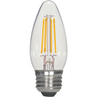 Satco 25W Equivalent Warm White B11 Medium Traditional LED Decorative Light Bulb (2-Pack)