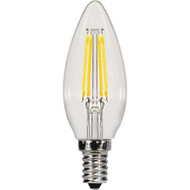 Satco 40W Equivalent Warm White B11 Candelabra Traditional LED Decorative Light Bulb (2-Pack)