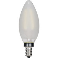Satco 40W Equivalent Warm White B11 Candelabra Traditional Frosted LED Decorative Light Bulb (2-Pack)