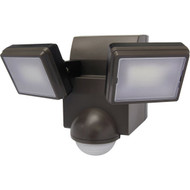 IQ America Bronze 700 Lm. LED Battery Operated 2-Head Security Light Fixture