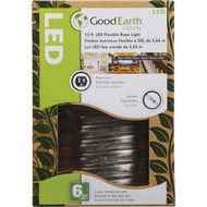 Good Earth Lighting White 12 Ft. White 250-Lumen LED Indoor/Outdoor Rope Light