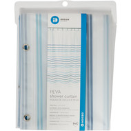 iDesign 72 In. x 72 In. Lindy Stripe PEVA Shower Curtain