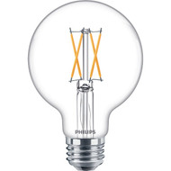 Philips Warm Glow 60W Equivalent Soft White G25 Medium Clear Dimmable LED Decorative Globe Light Bulb (2-Pack)