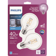 Philips 40W Equivalent Daylight G25 Medium Clear LED Decorative Light Bulb (2-Pack)