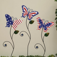 Gerson Spring GIL 29.1 In. H. Patriotic Butterfly Yard Stake