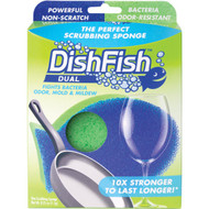 DishFish Dual Dish Scrubber & Sponge (1-Pack)