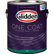 Glidden One Coat Exterior Paint + Primer Flat Ultra Deep Base 1 Gallon