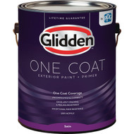 Glidden One Coat Exterior Paint + Primer Satin Ultra Deep Base 1 Gallon