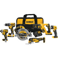 DEWALT 20V MAX XR 6-Tool Brushless Cordless Tool Combo Kit