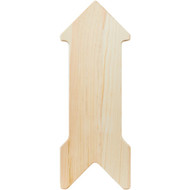 Walnut Hollow 6 In. x 16 In. Unfinished Wood Arrow Signboard