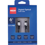 RCA 6 Ft. Gray Audio Optical Cable