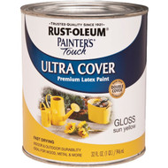 Rust-Oleum Painter's Touch 2X Ultra Cover Premium Latex Paint  Sun Yellow  1 Qt.