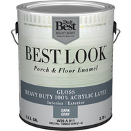 Best Look 1 Gal. Dark Gray Base Heavy-Duty Acrylic Latex Gloss Porch & Floor Enamel