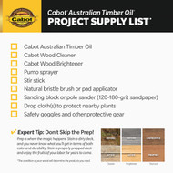 Cabot Australian Timber Oil Translucent Exterior Oil Finish  3400 Natural  1 Qt.