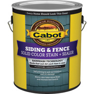 Cabot Solid Color Acrylic Siding & Fence Exterior Stain  0807 Deep Base  1 Gal.