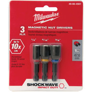 Milwaukee SHOCKWAVE 3-Piece Impact Magnetic Nutdriver Bit Set