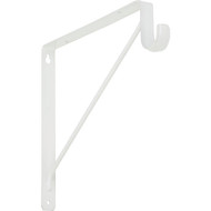 Stanley Home Designs 12-5/8 In. H. x 11 In. D. Shelf & Rod Bracket  White