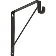 Stanley Home Designs 12-5/8 In. H. x 11 In. D. Shelf & Rod Bracket  Oil Rubbed Bronze