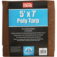 Do it Best 1 Side Green/1 Side Brown Woven 5 Ft. x 7 Ft. Medium Duty Poly Tarp