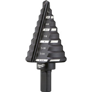 Milwaukee 1/4 In. - 1-3/8 In. #5 Step Drill Bit  10 Steps