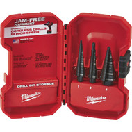 Milwaukee 3-Piece Black Oxide Step Drill Bit Set  #1 #2 #4