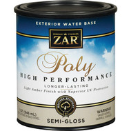 ZAR Semi-Gloss Clear Water Based Exterior Polyurethane  1 Qt.