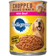 Pedigree Meaty Ground Dinner with Chopped Beef Wet Dog Food  13.2 Oz.