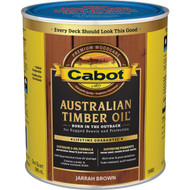 Cabot Australian Timber Oil Water Reducible Translucent Exterior Oil Finish  19460 Jarrah Brown  1 Qt.