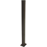 Gilpin Summit 2-1_2 In. x 2-1_2 In. x 37 In. Black Aluminum Railing Newel Post